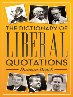 cover image of The Dictionary of Liberal Quotations